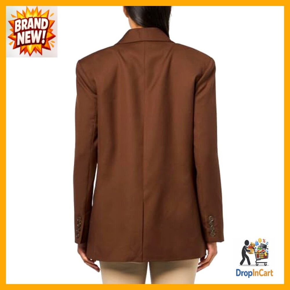 Oversized Double Breasted Blazer Structured Shoul… - image 2